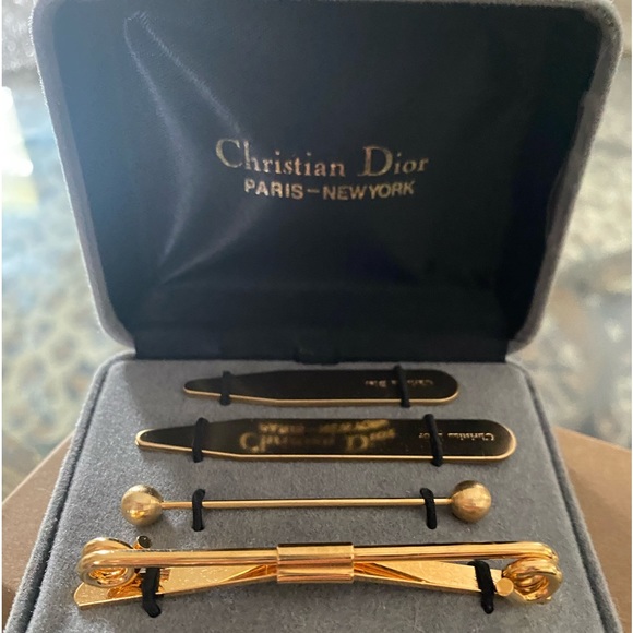 Dior Other - Christian Dior vintage gold plated cuticle and tie /$ clip set new